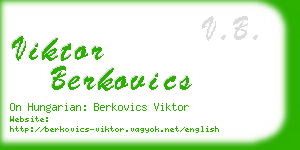 viktor berkovics business card